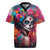 Mexico Day Of The Dead Rugby Jersey Rose Catrina Goddess Sugar Skull - Wonder Print Shop