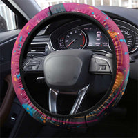Mexico Day Of The Dead Steering Wheel Cover Rose Catrina Goddess Sugar Skull - Wonder Print Shop