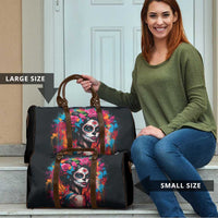 Mexico Day Of The Dead Travel Bag Rose Catrina Goddess Sugar Skull - Wonder Print Shop