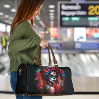 Mexico Day Of The Dead Travel Bag Rose Catrina Goddess Sugar Skull - Wonder Print Shop