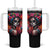 Mexico Day Of The Dead Tumbler With Handle Rose Catrina Goddess Sugar Skull - Wonder Print Shop