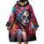 Mexico Day Of The Dead Wearable Blanket Hoodie Rose Catrina Goddess Sugar Skull - Wonder Print Shop