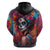 Mexico Day Of The Dead Zip Hoodie Rose Catrina Goddess Sugar Skull - Wonder Print Shop