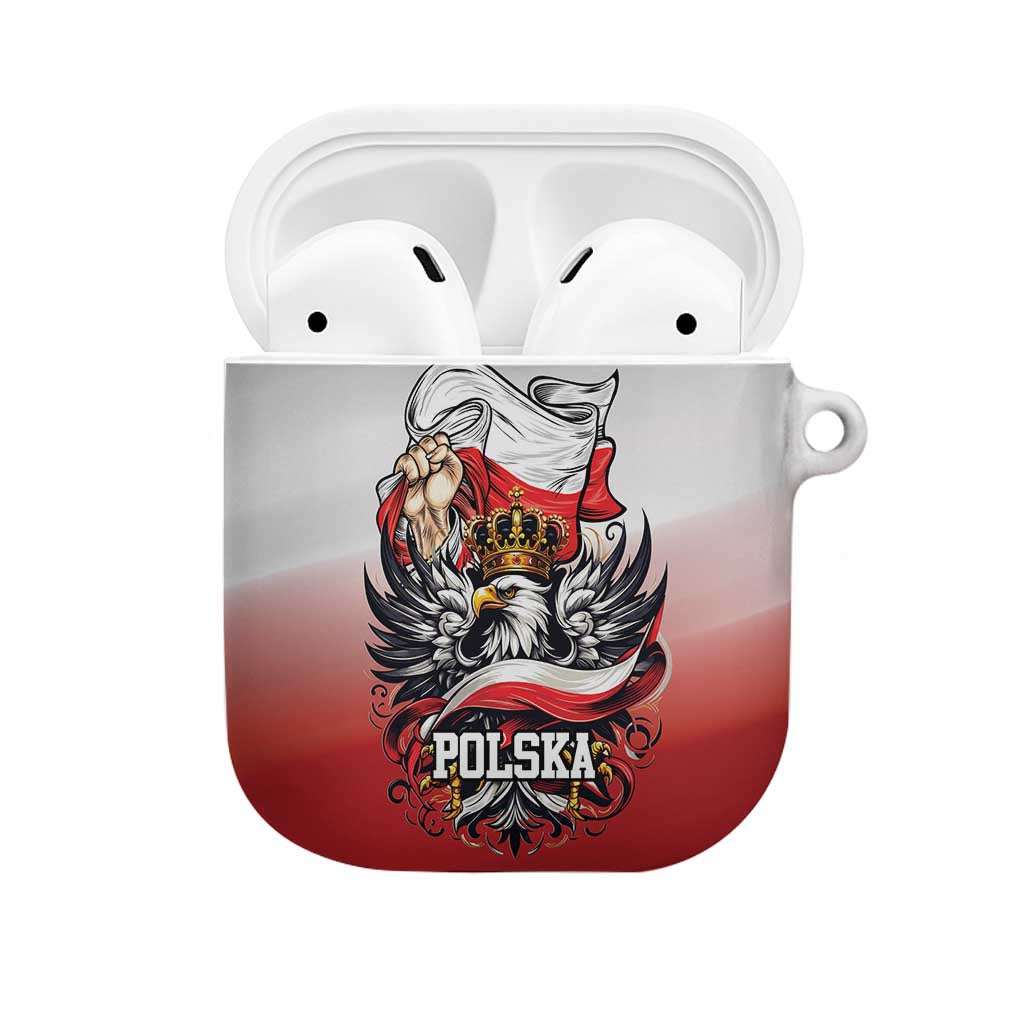 Poland Independence Day AirPods Case Polska White Eagle and Flag Style - Wonder Print Shop
