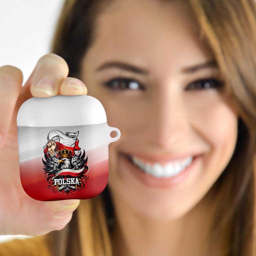 Poland Independence Day AirPods Case Polska White Eagle and Flag Style - Wonder Print Shop