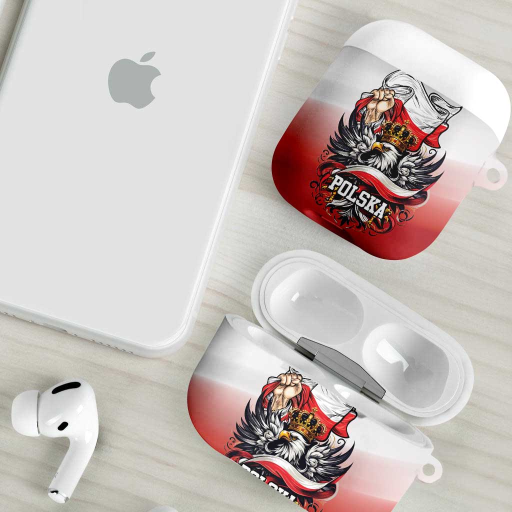 Poland Independence Day AirPods Case Polska White Eagle and Flag Style - Wonder Print Shop