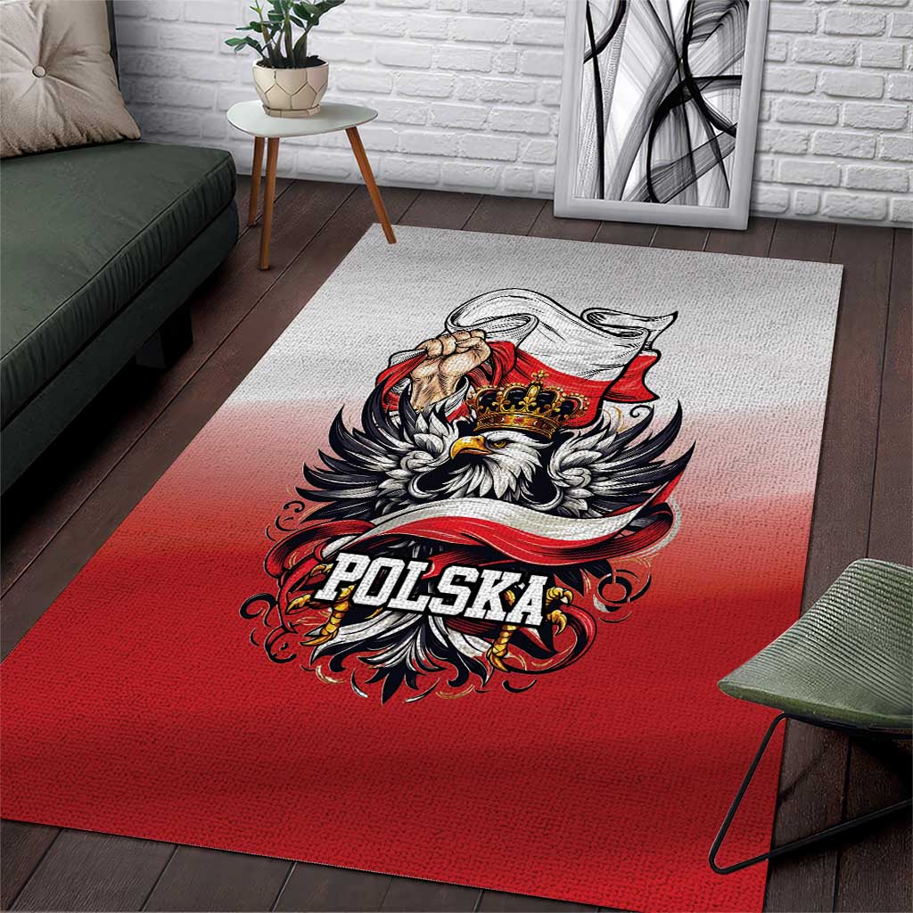 Poland Independence Day Area Rug Polska White Eagle and Flag Style - Wonder Print Shop