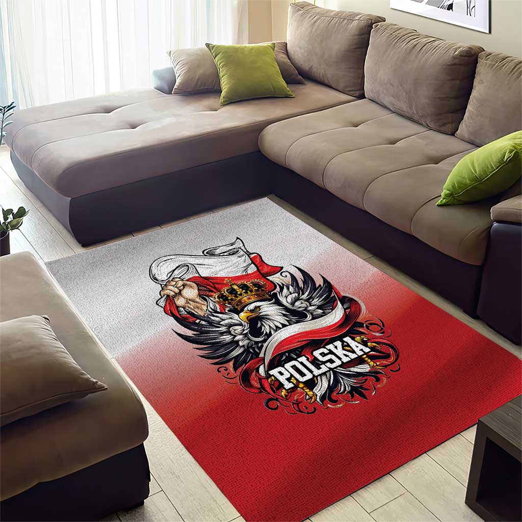 Poland Independence Day Area Rug Polska White Eagle and Flag Style - Wonder Print Shop