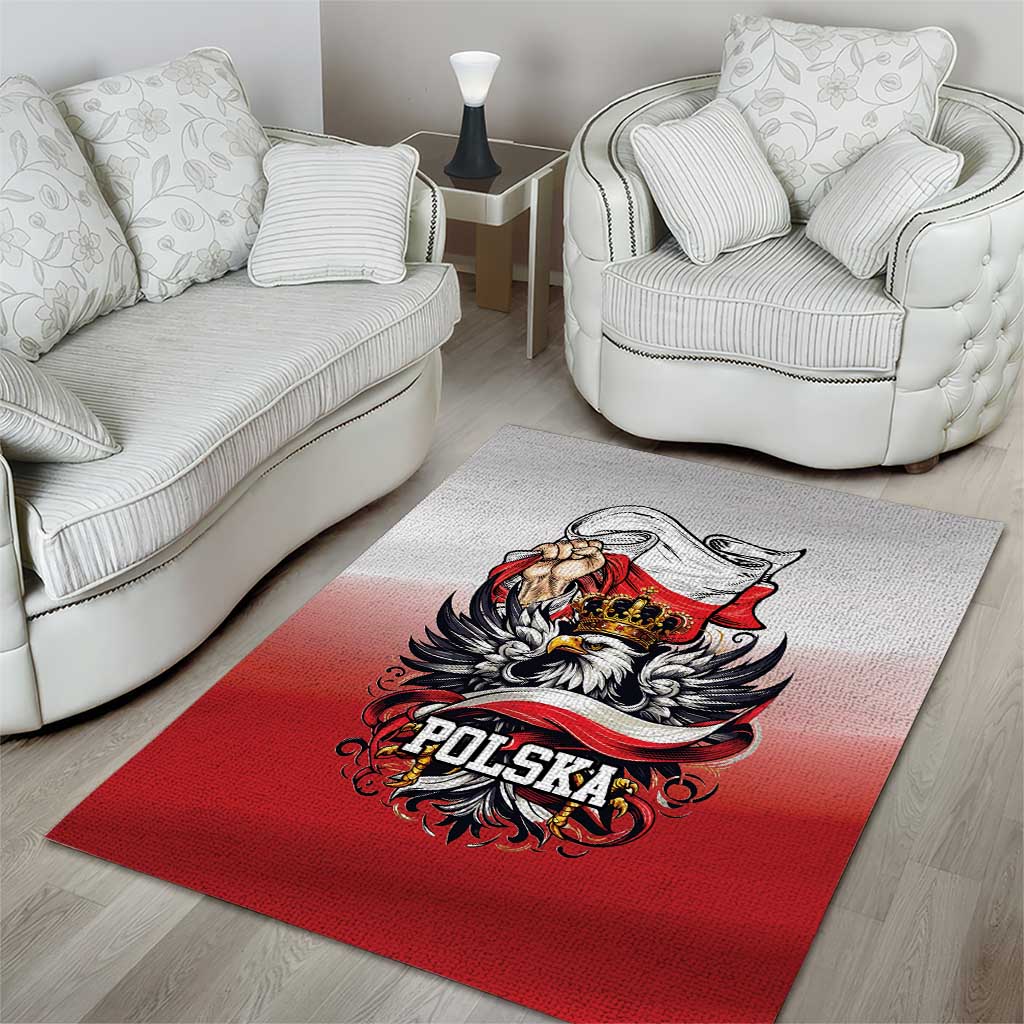 Poland Independence Day Area Rug Polska White Eagle and Flag Style - Wonder Print Shop