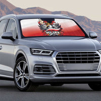 Poland Independence Day Auto Sun Shade Polska White Eagle and Flag Style - Wonder Print Shop