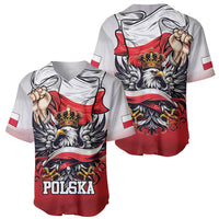 Poland Independence Day Baseball Jersey Polska White Eagle and Flag Style - Wonder Print Shop