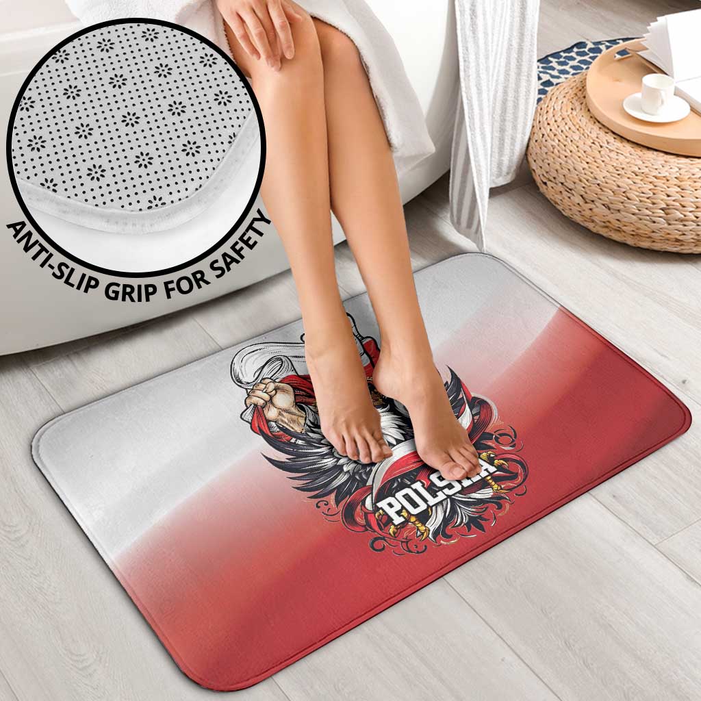 Poland Independence Day Bathroom Set Polska White Eagle and Flag Style - Wonder Print Shop