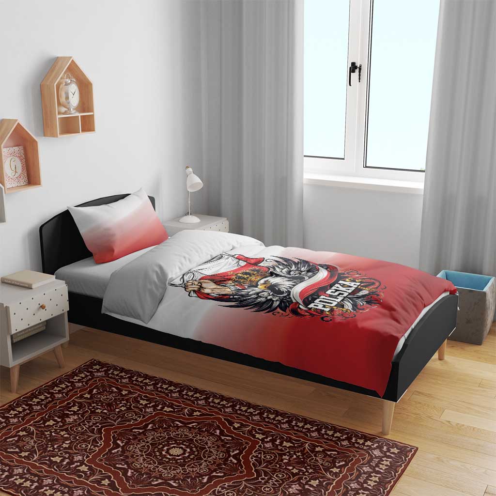 Poland Independence Day Bedding Set Polska White Eagle and Flag Style - Wonder Print Shop