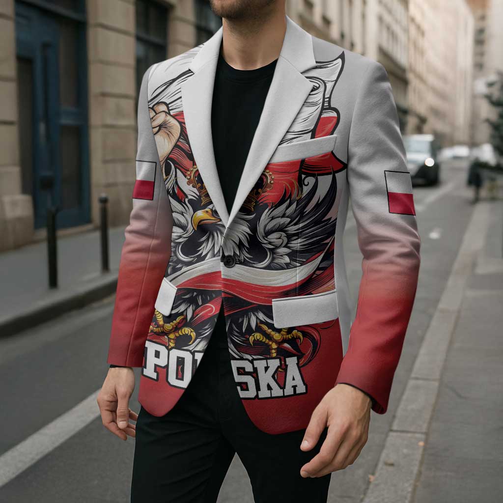 Poland Independence Day Blazer Polska White Eagle and Flag Style - Wonder Print Shop