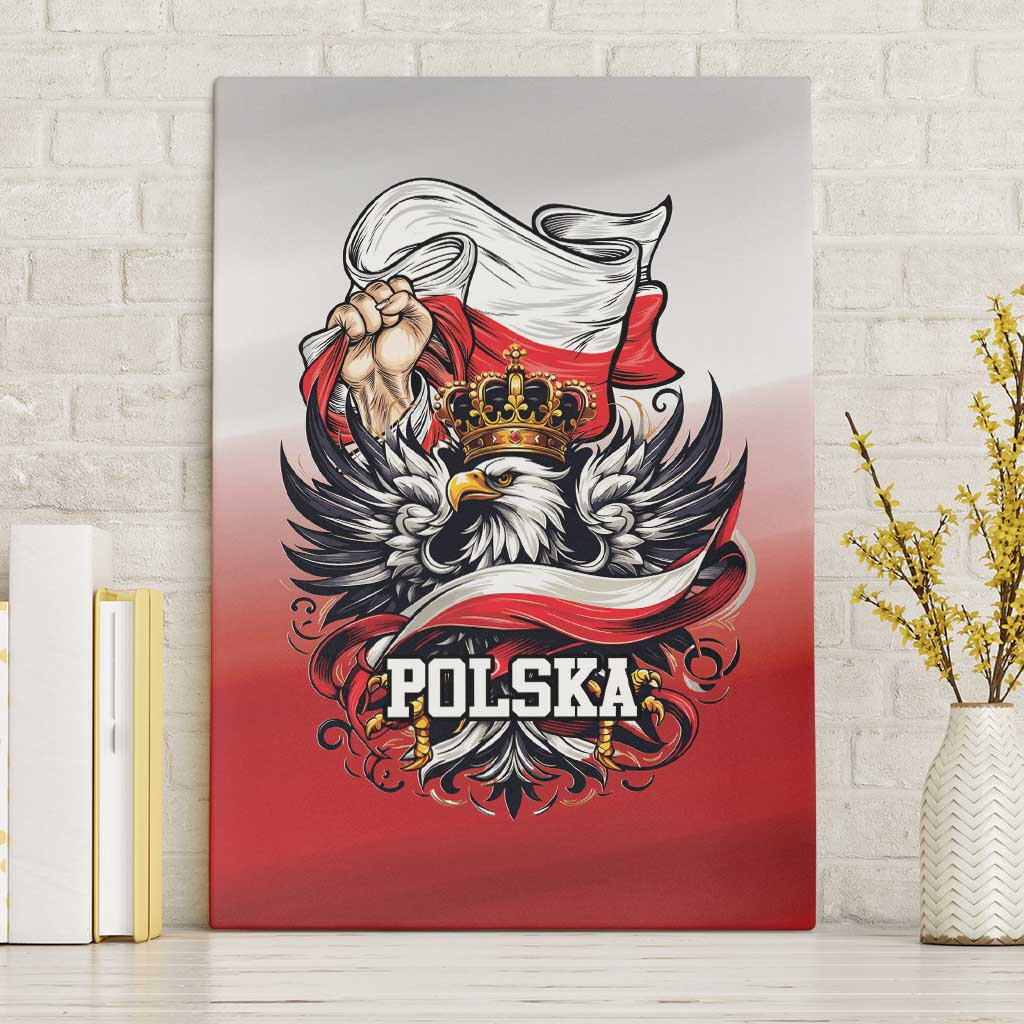 Poland Independence Day Canvas Wall Art Polska White Eagle and Flag Style - Wonder Print Shop