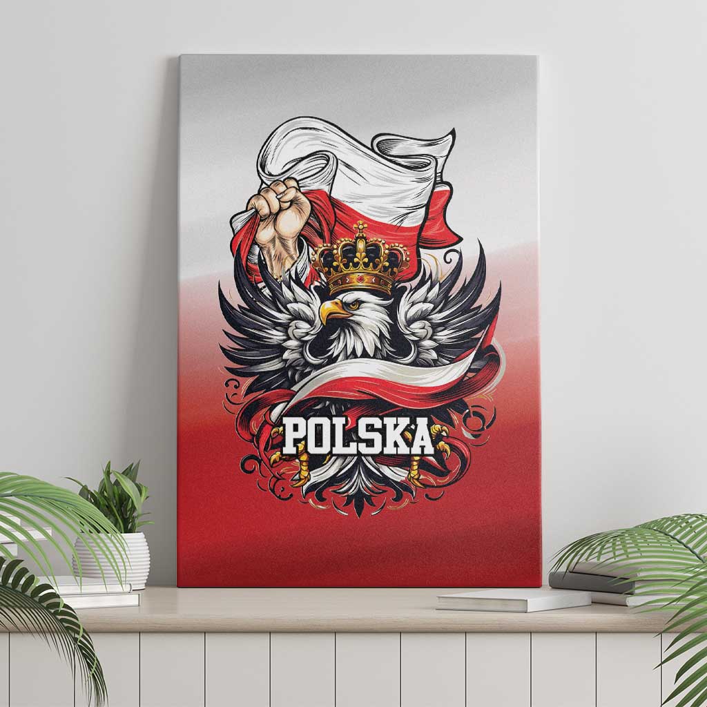 Poland Independence Day Canvas Wall Art Polska White Eagle and Flag Style - Wonder Print Shop