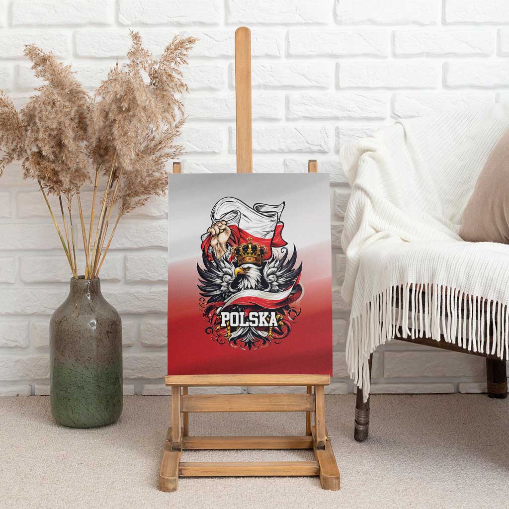 Poland Independence Day Canvas Wall Art Polska White Eagle and Flag Style - Wonder Print Shop