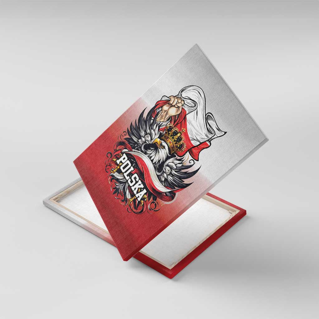 Poland Independence Day Canvas Wall Art Polska White Eagle and Flag Style - Wonder Print Shop