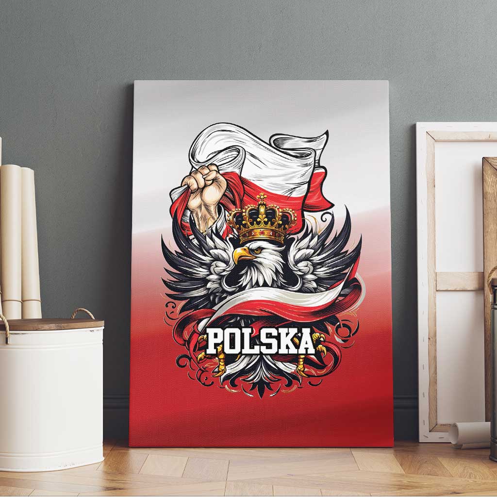 Poland Independence Day Canvas Wall Art Polska White Eagle and Flag Style - Wonder Print Shop