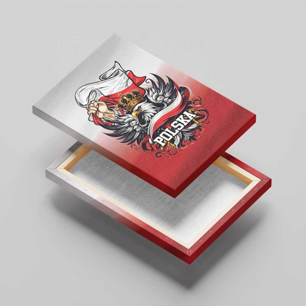 Poland Independence Day Canvas Wall Art Polska White Eagle and Flag Style - Wonder Print Shop
