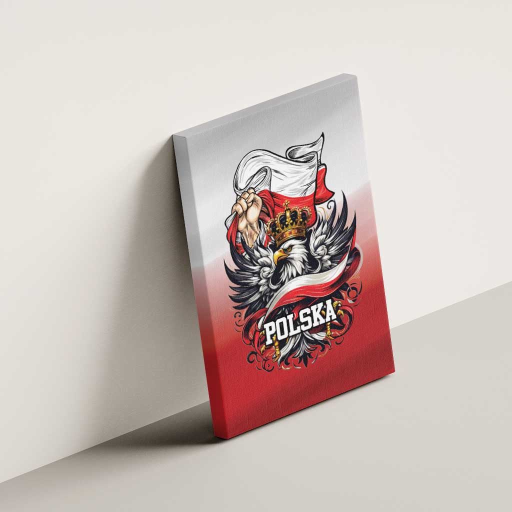 Poland Independence Day Canvas Wall Art Polska White Eagle and Flag Style - Wonder Print Shop