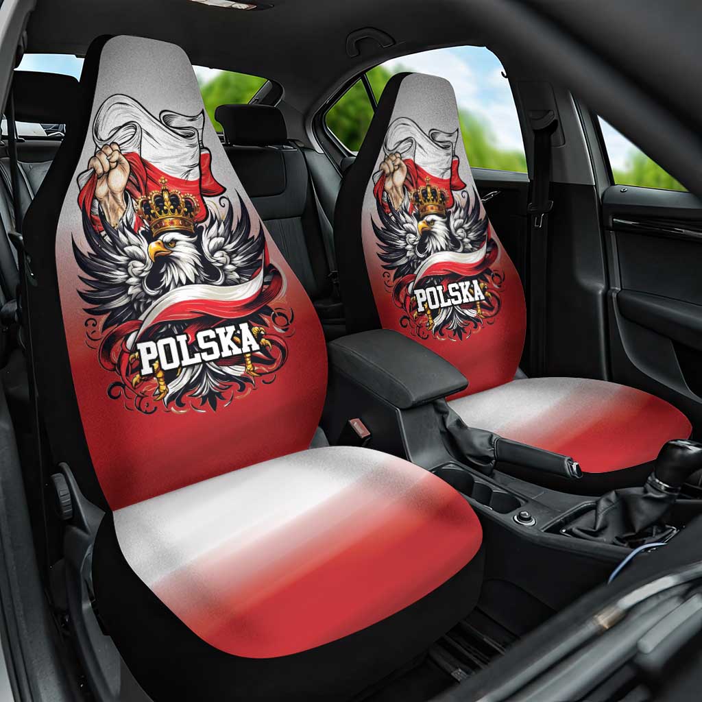 Poland Independence Day Car Seat Cover Polska White Eagle and Flag Style - Wonder Print Shop