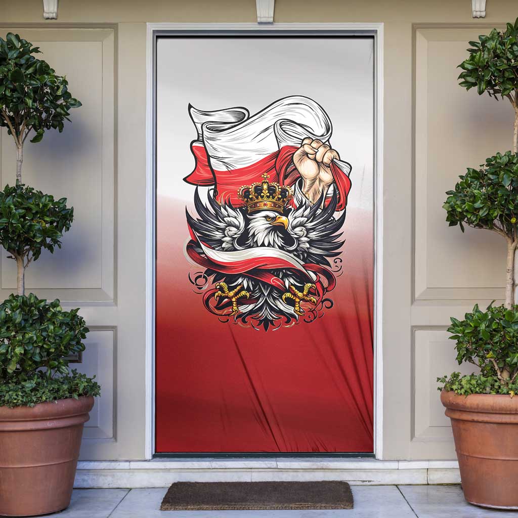 Poland Independence Day Door Cover Polska White Eagle and Flag Style - Wonder Print Shop