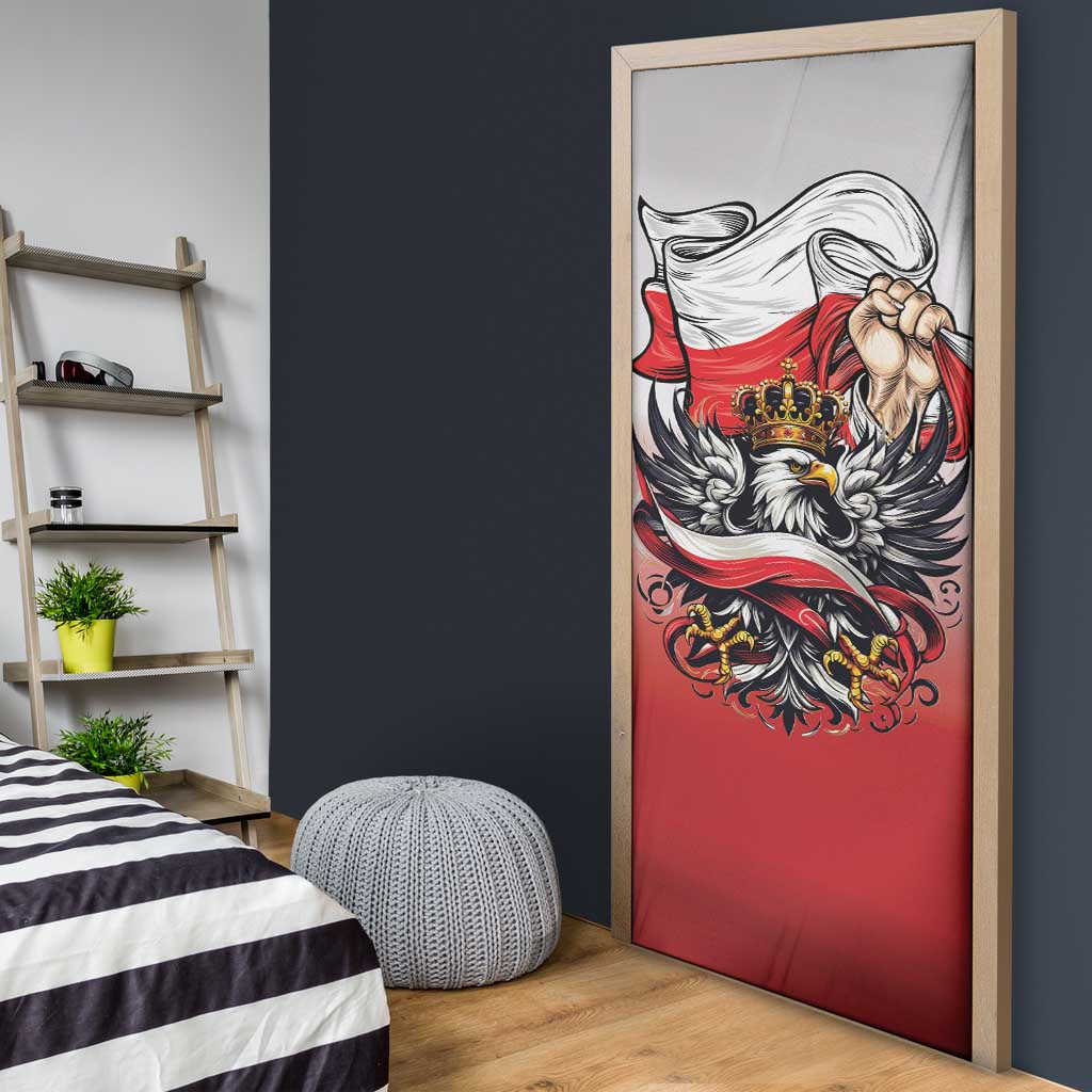 Poland Independence Day Door Cover Polska White Eagle and Flag Style - Wonder Print Shop