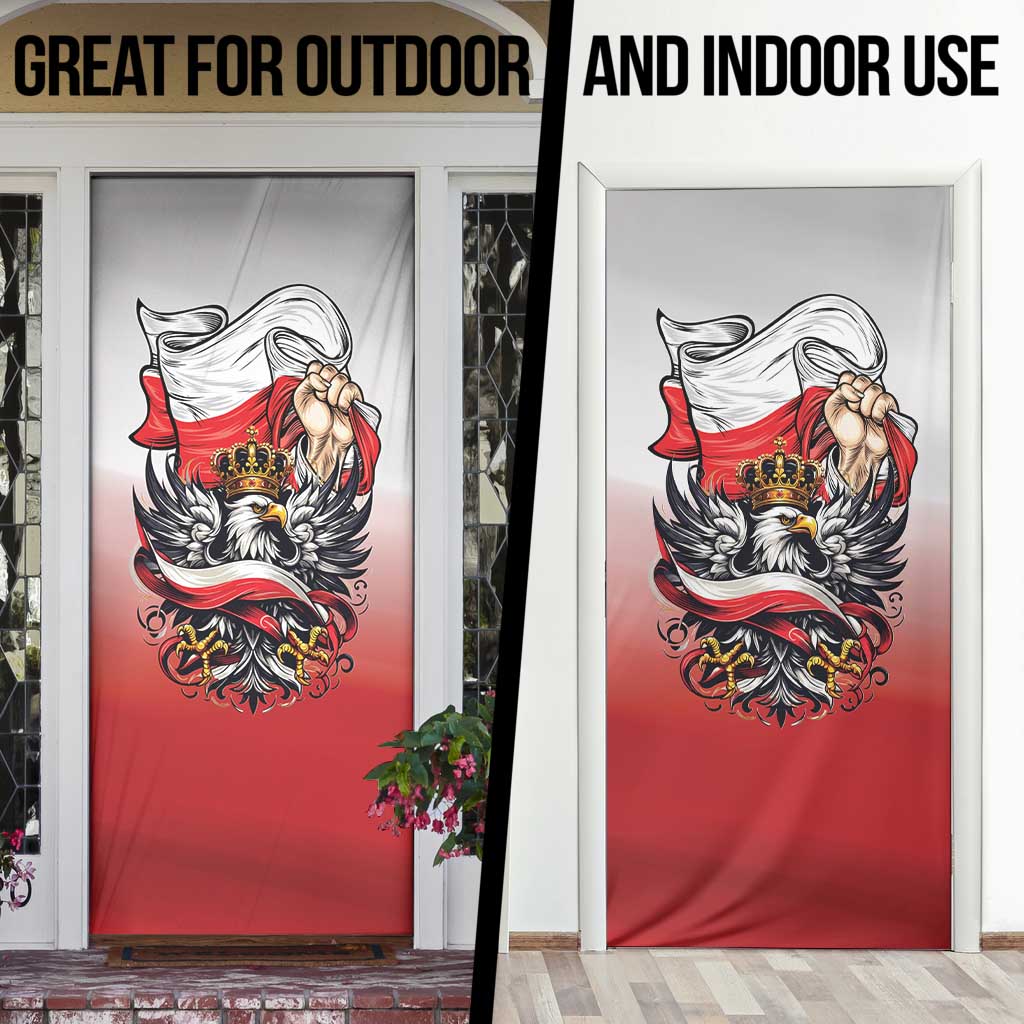 Poland Independence Day Door Cover Polska White Eagle and Flag Style - Wonder Print Shop