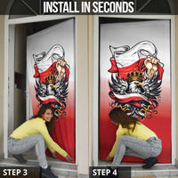Poland Independence Day Door Cover Polska White Eagle and Flag Style - Wonder Print Shop
