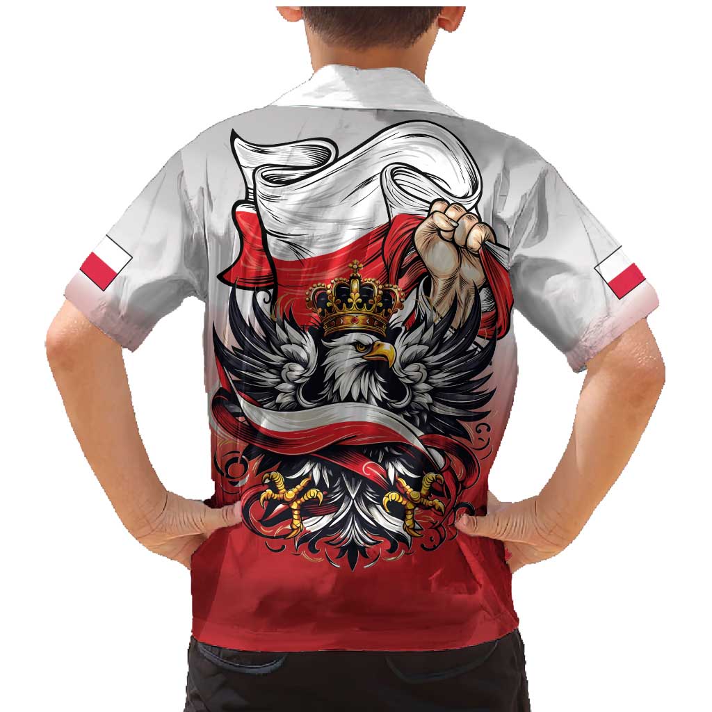 Poland Independence Day Family Matching Mermaid Dress and Hawaiian Shirt Polska White Eagle and Flag Style - Wonder Print Shop