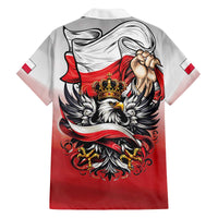 Poland Independence Day Family Matching Off The Shoulder Long Sleeve Dress and Hawaiian Shirt Polska White Eagle and Flag Style - Wonder Print Shop