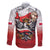 Poland Independence Day Family Matching Off The Shoulder Long Sleeve Dress and Hawaiian Shirt Polska White Eagle and Flag Style - Wonder Print Shop