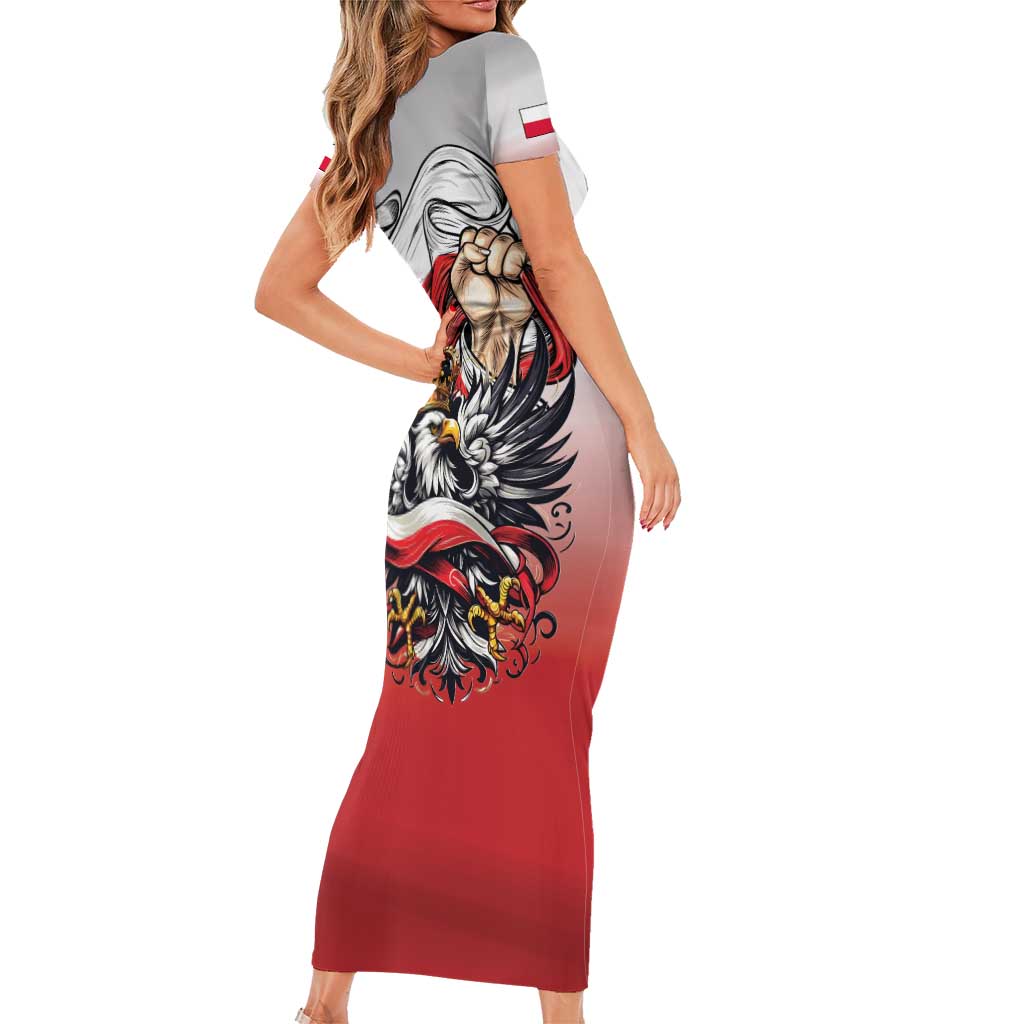 Poland Independence Day Family Matching Short Sleeve Bodycon Dress and Hawaiian Shirt Polska White Eagle and Flag Style - Wonder Print Shop