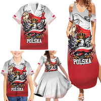 Poland Independence Day Family Matching Summer Maxi Dress and Hawaiian Shirt Polska White Eagle and Flag Style - Wonder Print Shop