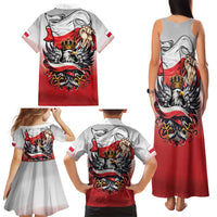 Poland Independence Day Family Matching Tank Maxi Dress and Hawaiian Shirt Polska White Eagle and Flag Style - Wonder Print Shop