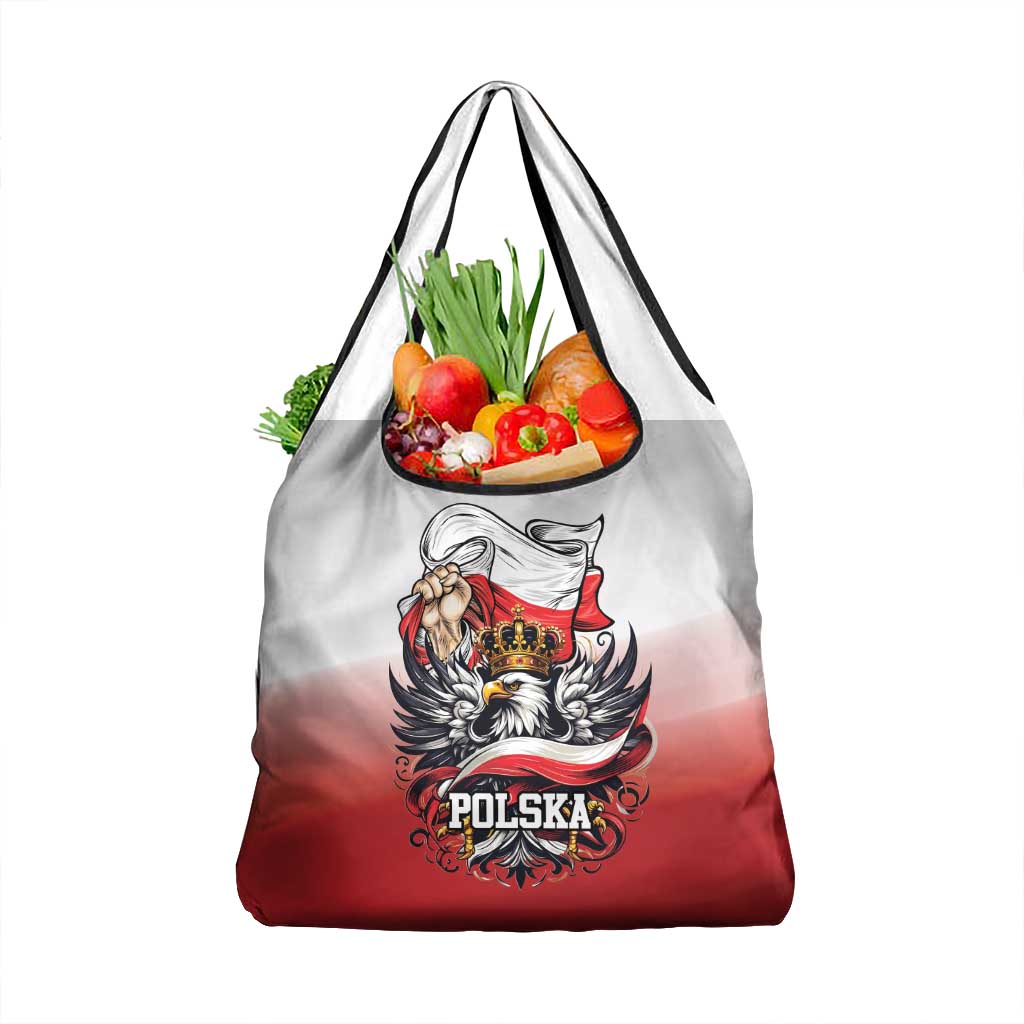 Poland Independence Day Grocery Bag Polska White Eagle and Flag Style - Wonder Print Shop