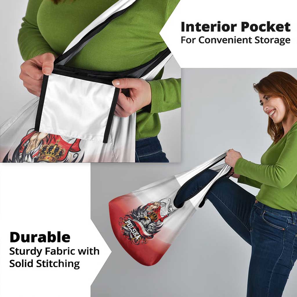 Poland Independence Day Grocery Bag Polska White Eagle and Flag Style - Wonder Print Shop