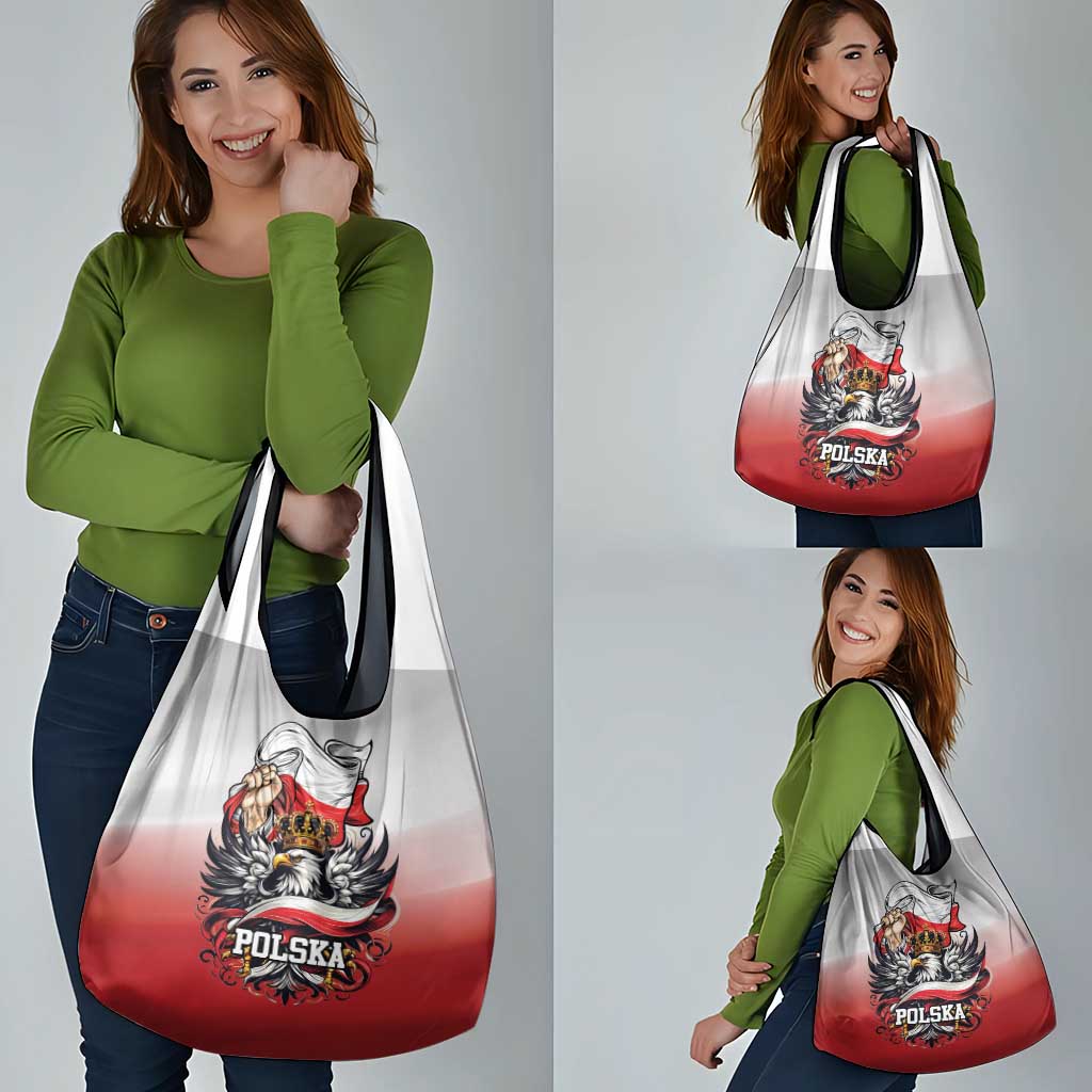 Poland Independence Day Grocery Bag Polska White Eagle and Flag Style - Wonder Print Shop