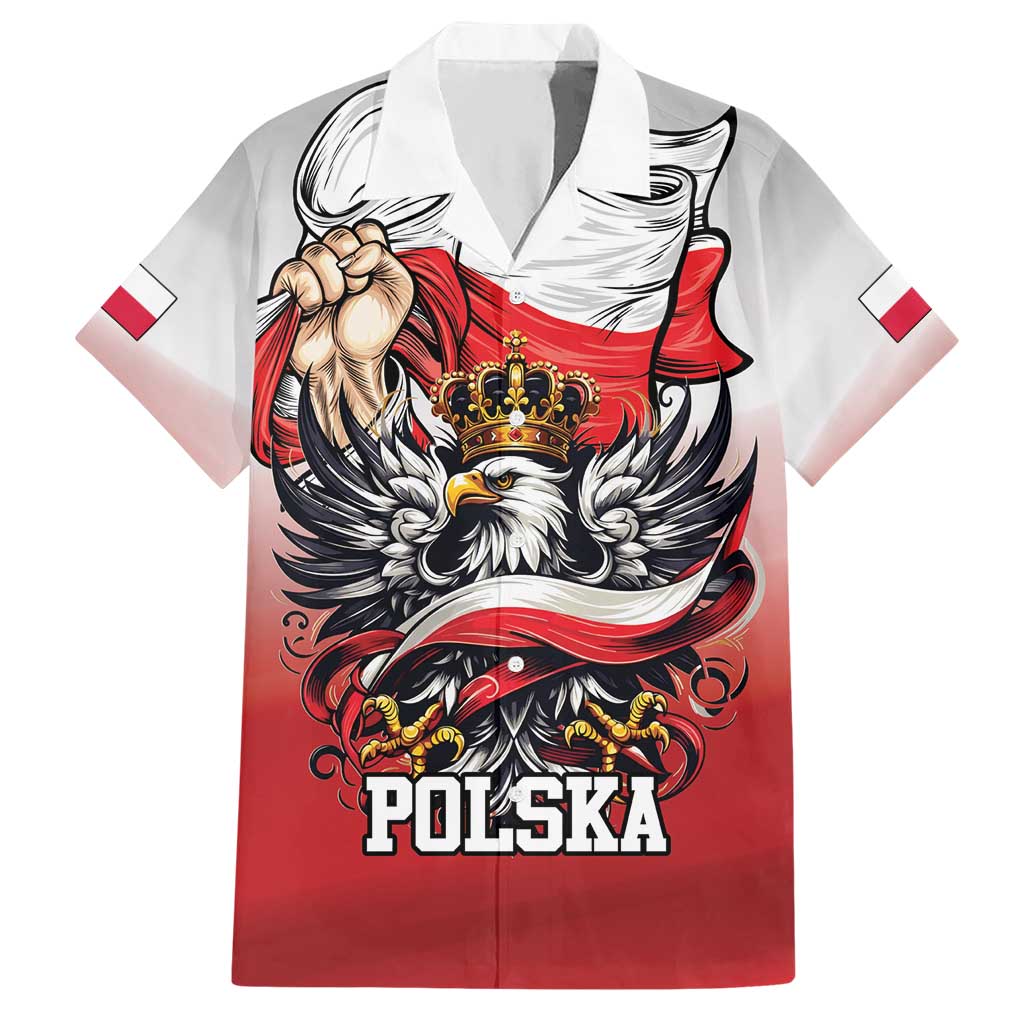 Poland Independence Day Hawaiian Shirt Polska White Eagle and Flag Style - Wonder Print Shop