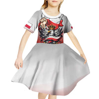Poland Independence Day Kid Short Sleeve Dress Polska White Eagle and Flag Style - Wonder Print Shop