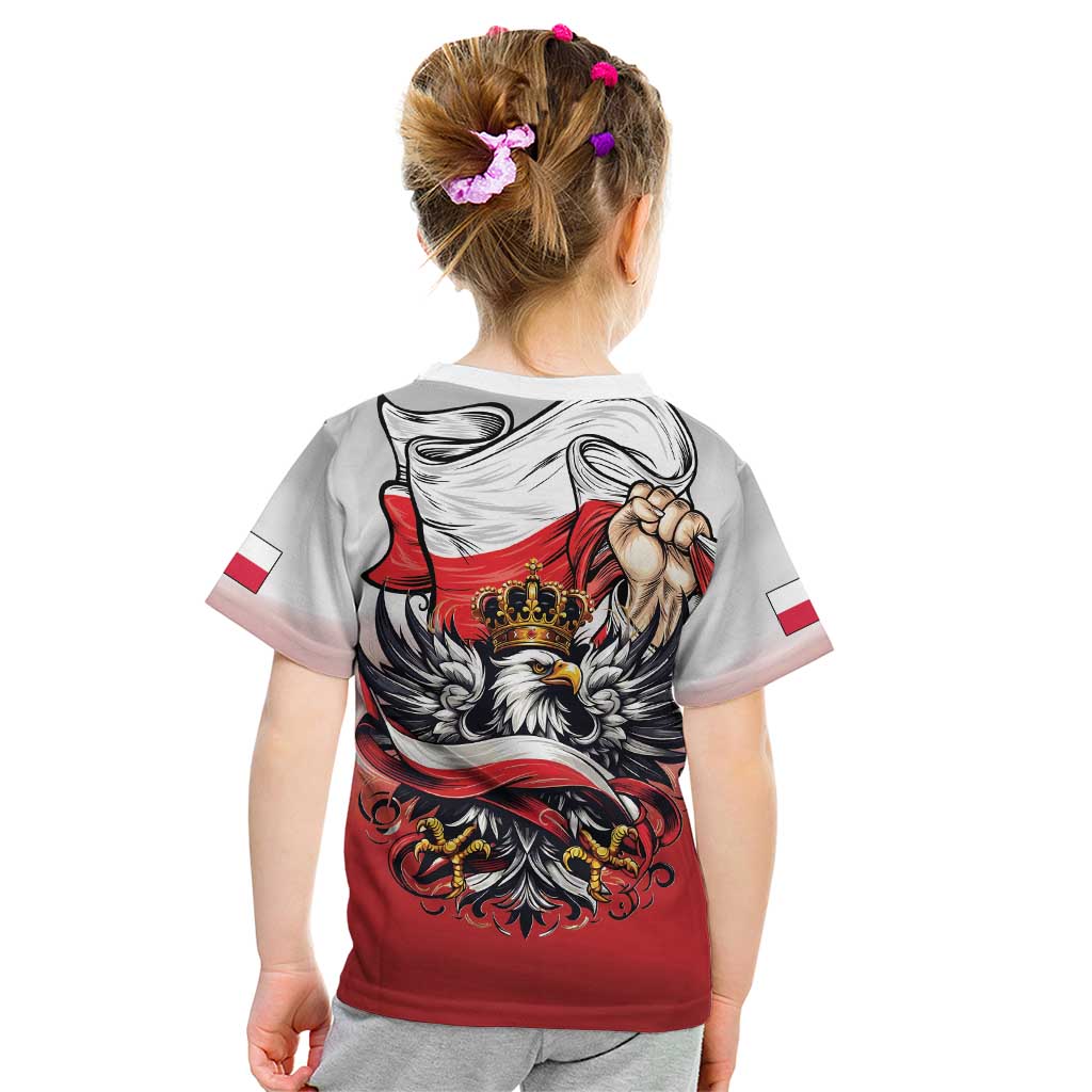 Poland Independence Day Kid T Shirt Polska White Eagle and Flag Style - Wonder Print Shop