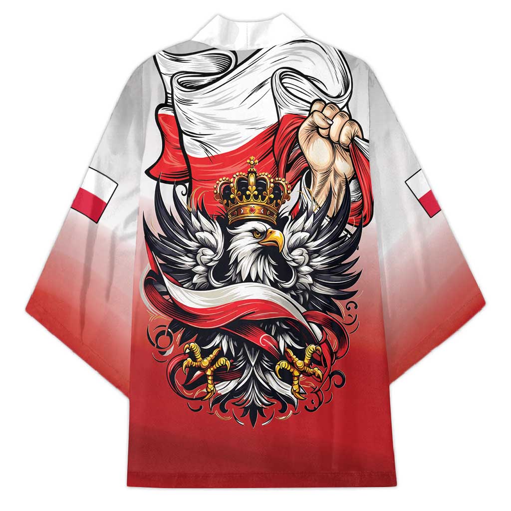 Poland Independence Day Kimono Polska White Eagle and Flag Style - Wonder Print Shop