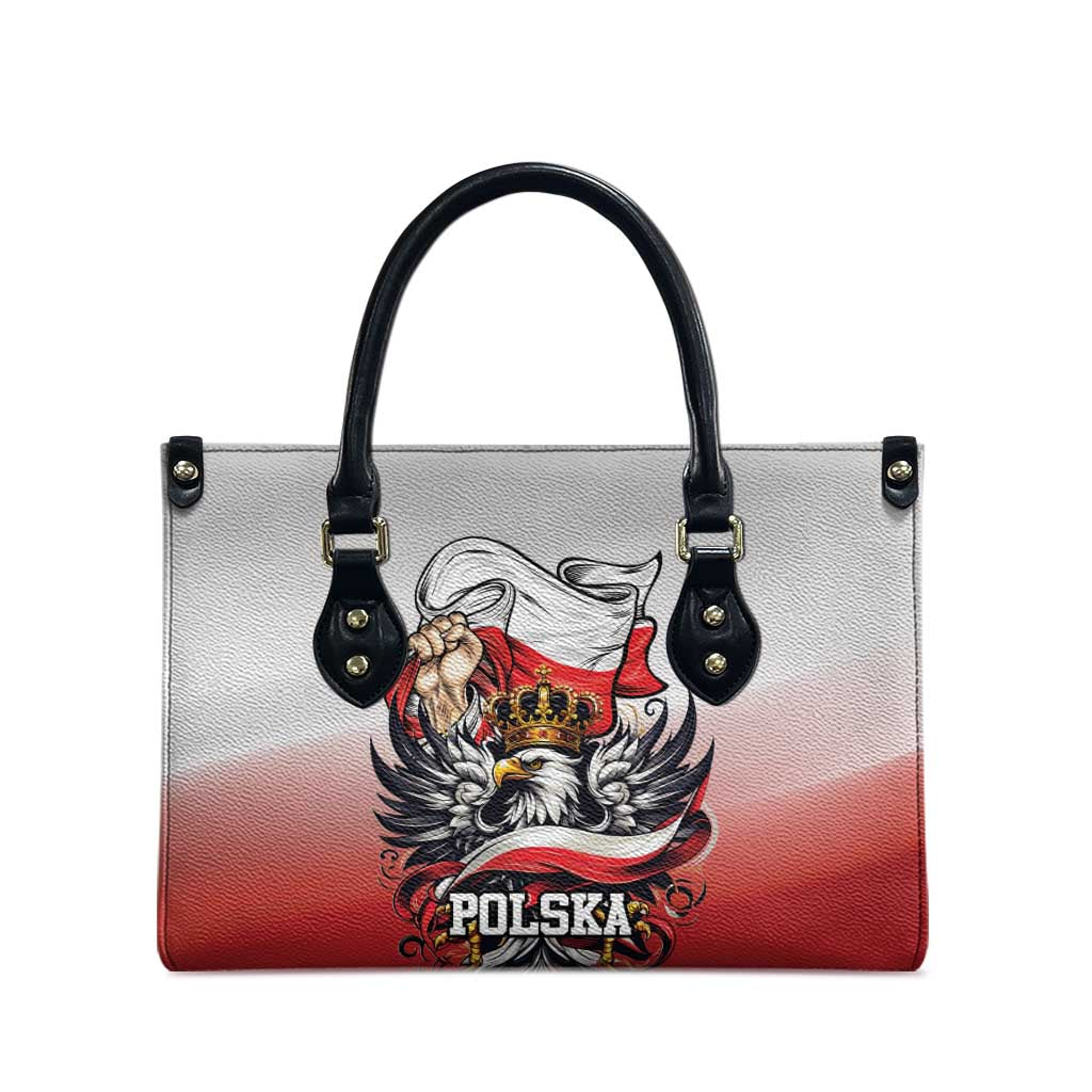 Poland Independence Day Leather Bag Polska White Eagle and Flag Style - Wonder Print Shop