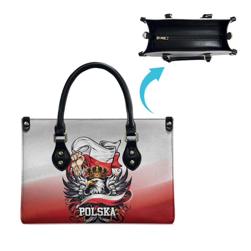 Poland Independence Day Leather Bag Polska White Eagle and Flag Style - Wonder Print Shop