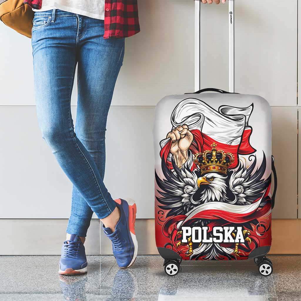 Poland Independence Day Luggage Cover Polska White Eagle and Flag Style - Wonder Print Shop