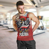 Poland Independence Day Men Tank Top Polska White Eagle and Flag Style - Wonder Print Shop