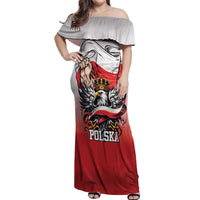 Poland Independence Day Off Shoulder Maxi Dress Polska White Eagle and Flag Style - Wonder Print Shop