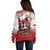 Poland Independence Day Off Shoulder Sweater Polska White Eagle and Flag Style - Wonder Print Shop