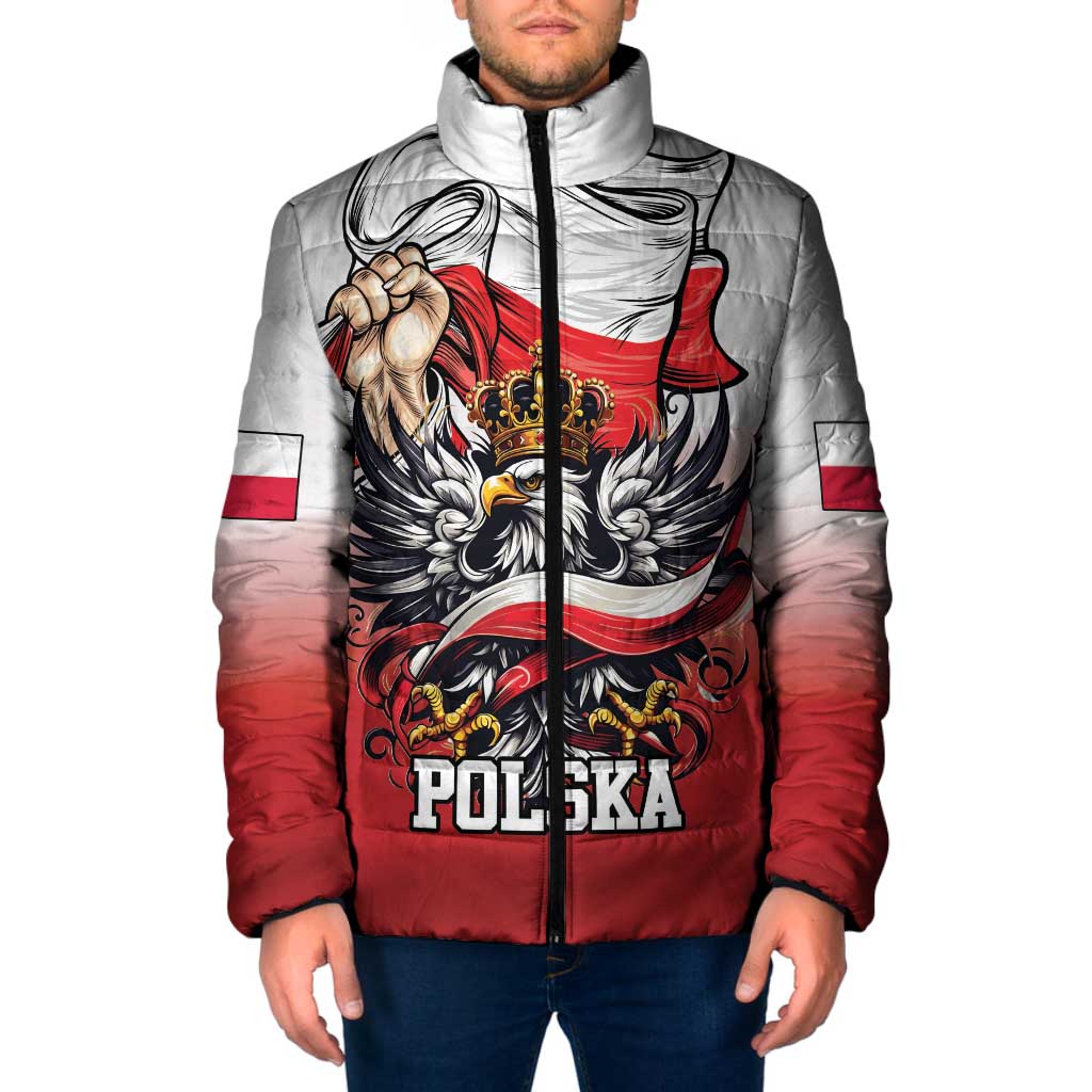 Poland Independence Day Padded Jacket Polska White Eagle and Flag Style - Wonder Print Shop